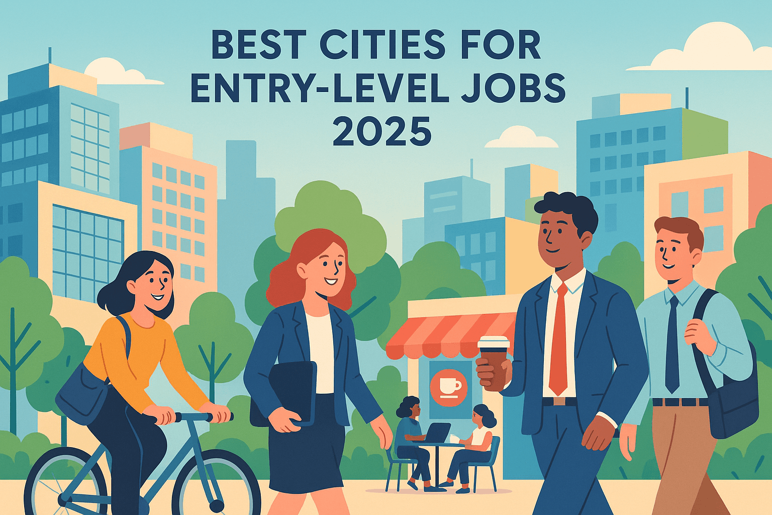 entry-level jobs, best cities, job market, starting salaries, living costs, new graduates, career growth, job availability