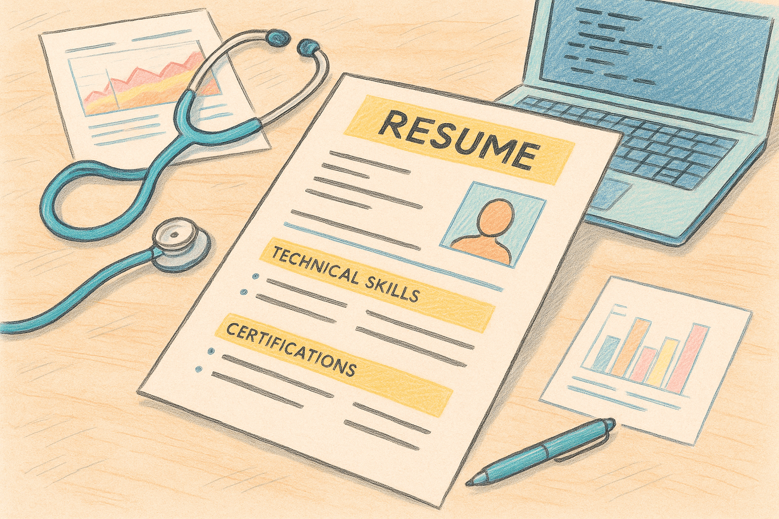 healthcare IT, resume tips, job application, certifications, ATS optimization, technical skills