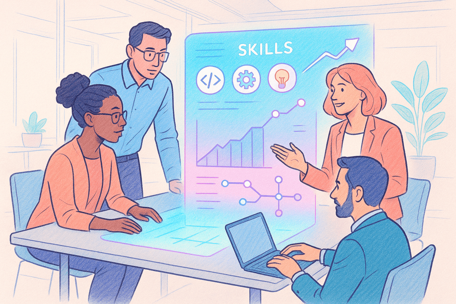 AI, skill trends, job market, JobLogr, career development, workforce analytics, job search tools, hybrid work