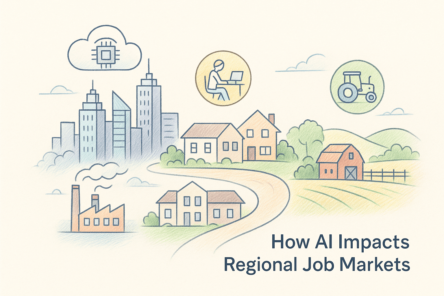 AI regional jobs, job market trends, workforce skills, machine learning jobs, urban vs rural employment, labor market data, reskilling